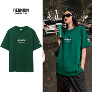 REUNION SLC Green Tee - Áo thun cotton oversize nam nữ chính hãng REUNION