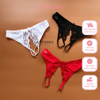 Quần Lót Ren Xẻ Đáy Hoa Nhỏ Sexy Freesize La Perbra - X05