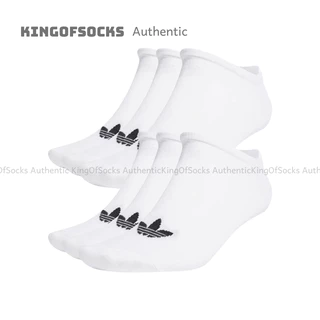 [Chính Hãng] Tất vớ Adidas ngắn cổ 3 lá Black/White - Adidas Trefoil Liner Socks