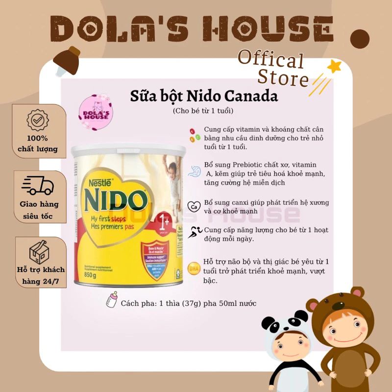 SỮA BỘT NIDO CANADA 850G