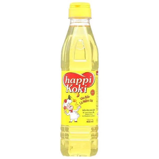 CHAI DẦU ĂN THỰC VẬT TINH LUYỆN 400ML HAPPI KOKI (DATE MỚI 24 THÁNG)