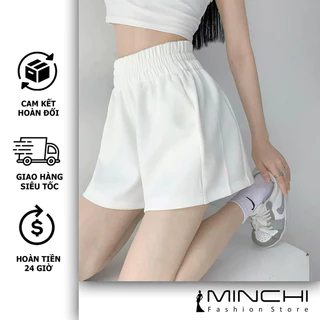 Quần Short cạp chun MinChi NH From ống rộng chất ruby  cực mát , dễ phối áo