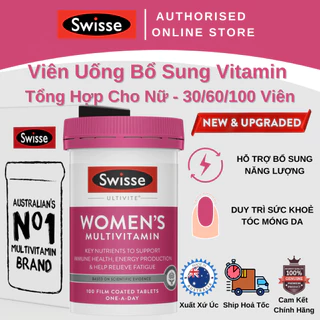 Swisse Ultivite Women's Multivitamin - Viên Uống Bổ Sung Vitamin Tổng Hợp Cho Nữ - 30/60/100 Viên