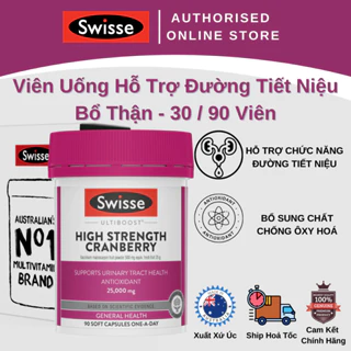 Swisse Ultiboost High Strength Cranberry - Viên Uống Hỗ Trợ Đường Tiết Niệu Bổ Thận - 30/90 Viên