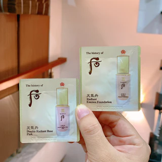 [Thanh Lý 07.2024] Lót Kem Nền Whoo Tái Sinh Radiant Base Pink Và Radiant Essence Foundation