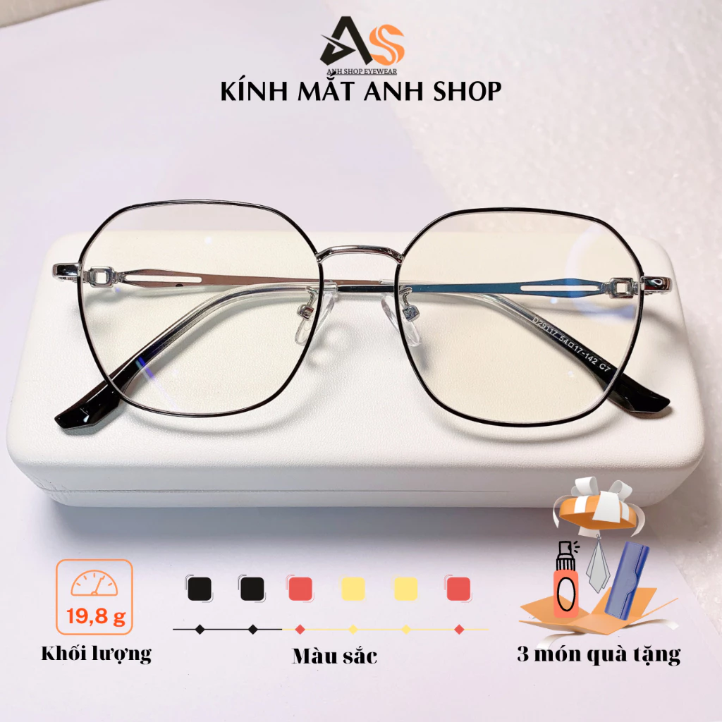 Kính vuông thời trang nam nữ kiểu dáng cá tính thời trang sắc nét 29117A
