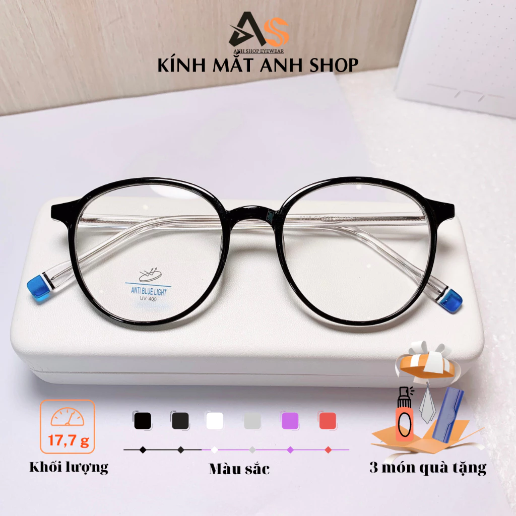 Kính tròn thời trang chất liệu nhựa lõi kim loại bền đẹp 8316A