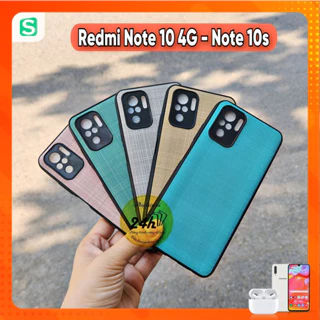 Ốp Lưng Xiaomi Redmi Note 10 - Note 10s dẻo TPU giả da họa tiết vân vải siêu đẹp Ốp điện thoại Redmi Note 10 - 10s