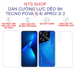 (POVA 3/4/5/6) Dán cường lực nano dẻo 9H+ TECO POVA/ TECNO SPARK/ TECNO CAMON