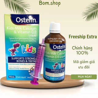 (Date xa)Canxi Nước Khủng Long Ostelin Kids Milk Calcium & D3 Liquid Úc (90ml) 🔥𝐍𝐄𝐖🔥 Cho Trẻ Từ 7 Tháng Tuổi