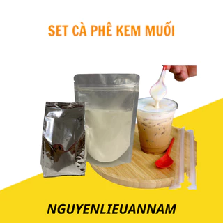 SET CÀ PHÊ KEM MUỐI làm cà phê kem muối được 12-14 cốc, có kèm công thức