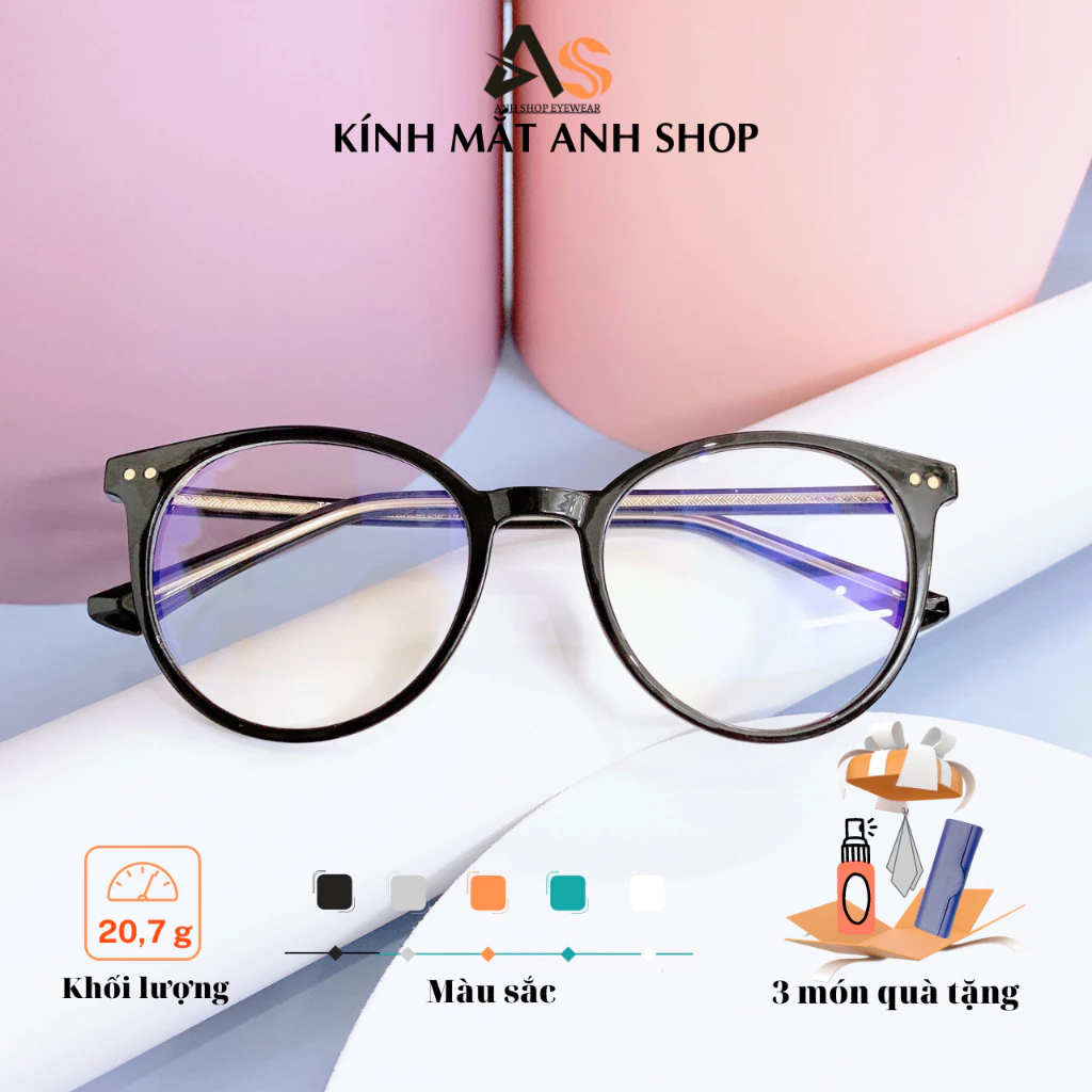 Kính tròn to màu sắc chất liệu nhựa lõi kim loại dày dặn chắc chắn 30039A