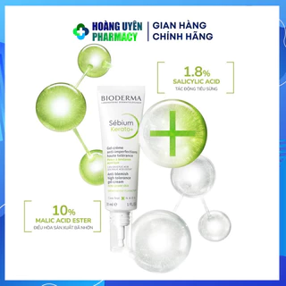 [Nhập khẩu] Kem dưỡng hỗ trợ giảm mụn Bioderma Sébium Kerato+ 30ml