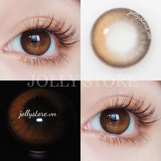 Lens LUNA EYES - Kính áp tròng 364 Brown giãn to cận từ 0-6 độ JOLLY STORE