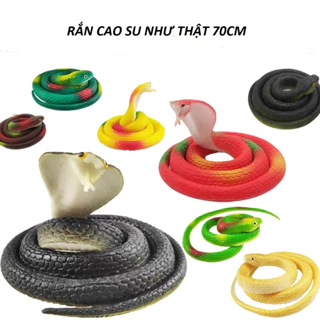 ( ĐƯỢC CHỌN MẪU ) Đồ chơi Troll - Rắn Giả Cao Su cao cấp dài 70cm như thật/Rắn Cao Su Xả Stress Chất lượng đảm bảo