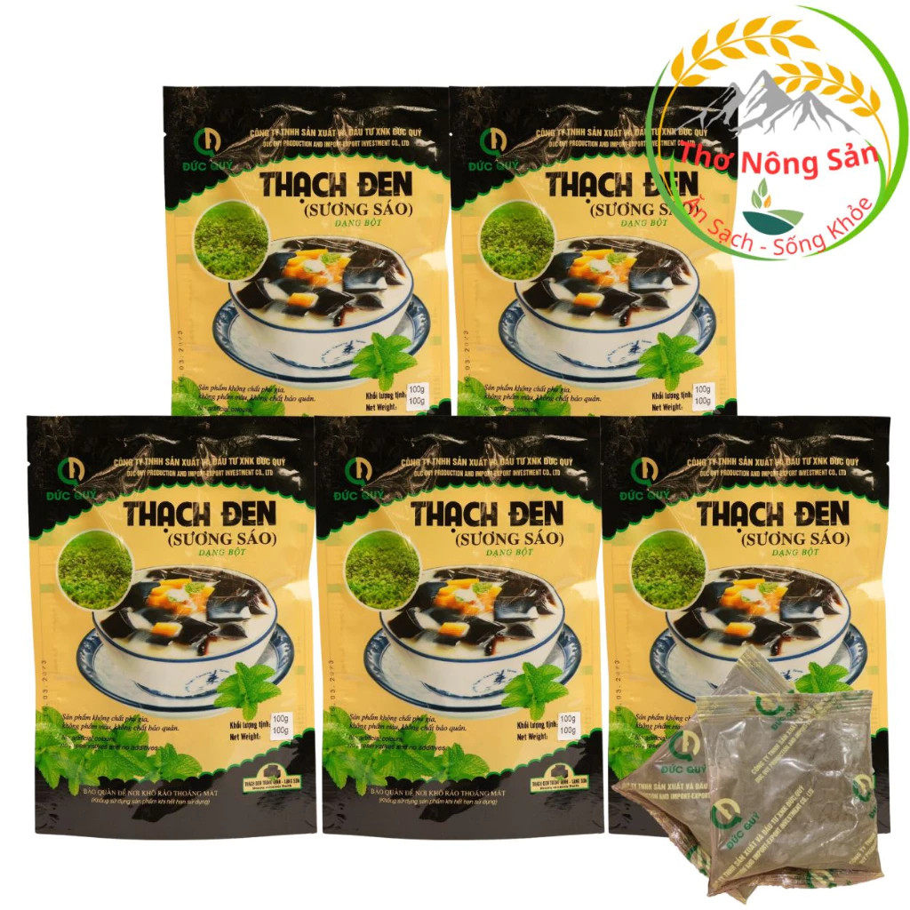 Combo 5 Gói Thạch Đen Sương Sáo( Đức Quý) Loại 100gr