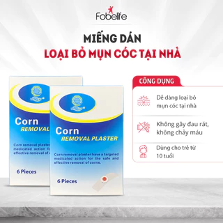 [Combo] 2 hộp miếng dán mụn cóc Corn plaster KangDi Fobe hộp 6 miếng