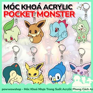 [Sẵn VN - Hỏa Tốc] Móc Khoá Nhựa Trong Suốt Acrylic Phong Cách Nhân Vật Anime Manga Game Pocket Monster Cute