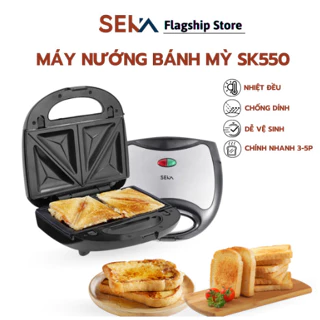 Máy nướng bánh mì, sandwich SEKA, Máy kẹp nướng bánh mì nướng nhanh chín đều, chống dính tốt