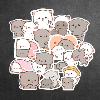 Sticker Mèo Mochi ❤️FREESHIP❤️ Sticker Mèo Mochi Hình Dán Laptop, Điện Thoại, Đàn Guitar, Mũ Bảo Hiểm