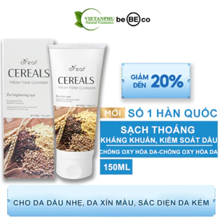 Sữa rửa mặt cho da dầu kháng khuẩn, kiểm soát dầu, làm se khít lỗ chân lôngBEBECO OREAF CEREALS FOAM CLEANSING