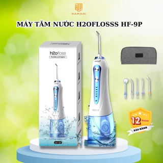 Máy tăm nước H2OFloss HF-9P bản cao cấp chống thấm nước, tặng túi vải du lịch, bảo hành 12 tháng Hamani