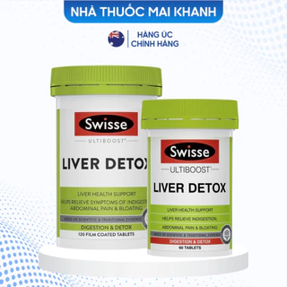 Giải Độc Gan Liver Detox Swisse, Làm Mát Gan 60 Viên 60 viên/ 120 viên. Chính Hãng Úc