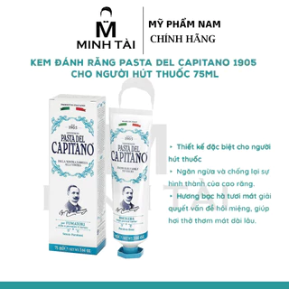 Kem đánh răng cao cấp Pasta del Capitano 1905 Smoker (cho người hút thuốc) 75ml - Hàng chính hãng có tem phụ tiếng việt