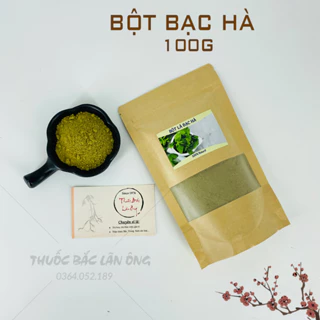 Bột bạc hà sấy lạnh nguyên chất 100g (Tạo hương vị thơm ngon và màu sắc đẹp mắt cho các món ăn và đồ uống)