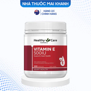 VITAMIN E HEALTHY CARE 500IU 200 viên của Úc