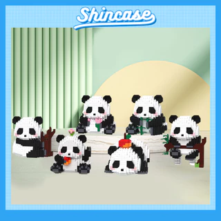 Bộ mô hình đồ chơi lắp ráp xếp hình mini gấu trúc PANDA cỡ nhỡ size nhỡ đồ chơi xếp hình nano 3D panda dễ thương