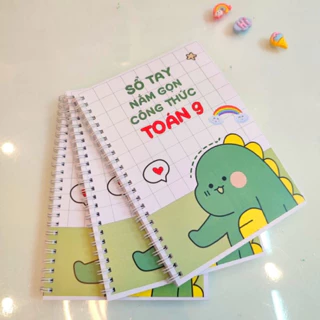 Sổ takenote TOÁN 9 tổng hợp công thức toán phong cách trang trí sticker dễ hiểu TẶNG BỘ QUÀ SIÊU CUTE