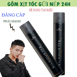 Gôm Xịt Tóc SILHOUTTE, Keo Xịt Tóc Nam, Hương Thơm, Giữ Nếp suốt 24h, Dễ Tạo Kiểu, Không Gầu, Không Ngứa, Nhờn