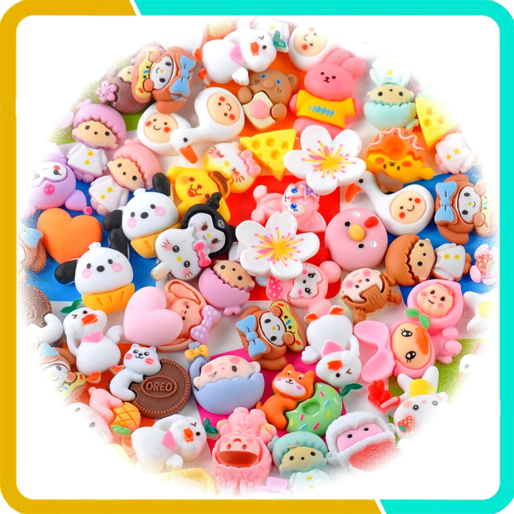 Sticker, Jibbitz, Charm Trang Trí Dép (1 cái), Đã Có Sẵn Nút Gắn Vào Dép, Chất Liệu Nhựa Cứng