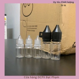 Bình chiết nhựa trong 10ml, 5ml, bình nhựa chai chiết, lọ nhựa chiết mực sang trọng