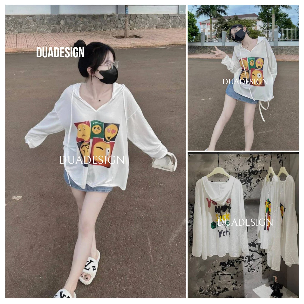 Áo Hoodie Nữ Dài Tay Áo Cotton Thời Trang Hàn Quốc Nữ In Có Mũ Mẫu ICONMATVANG.D197