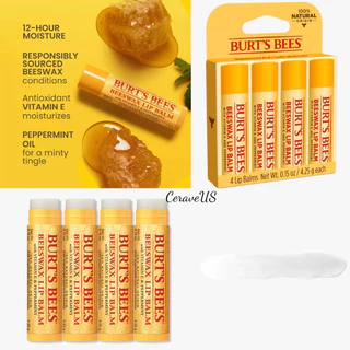 Son dưỡng mềm môi BURT'S BEES BEESWAX LIP BALM