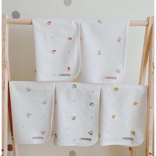 Lót chống thấm MONONA 3 lớp cao cấp bề mặt cotton organic mềm mịn cho bé KT 50x70cm