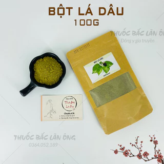 Bột lá dâu tằm khô 100g (Dâu tằm kháng khuẩn, dưỡng da, thanh nhiệt, mát gan)