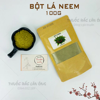 Bột lá neem Ẩn Độ 100g (Lá vông neem kháng khuẩn, ngăn ngừa mụn)