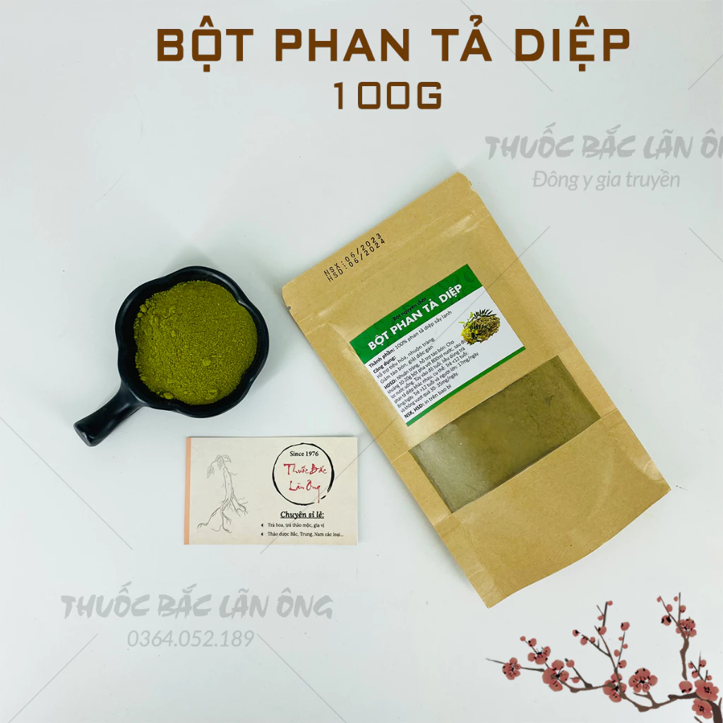 Bột lá phan tả diệp nguyên chất 100g (Hỗ trợ nhuận tràng, táo bón, giảm cân)