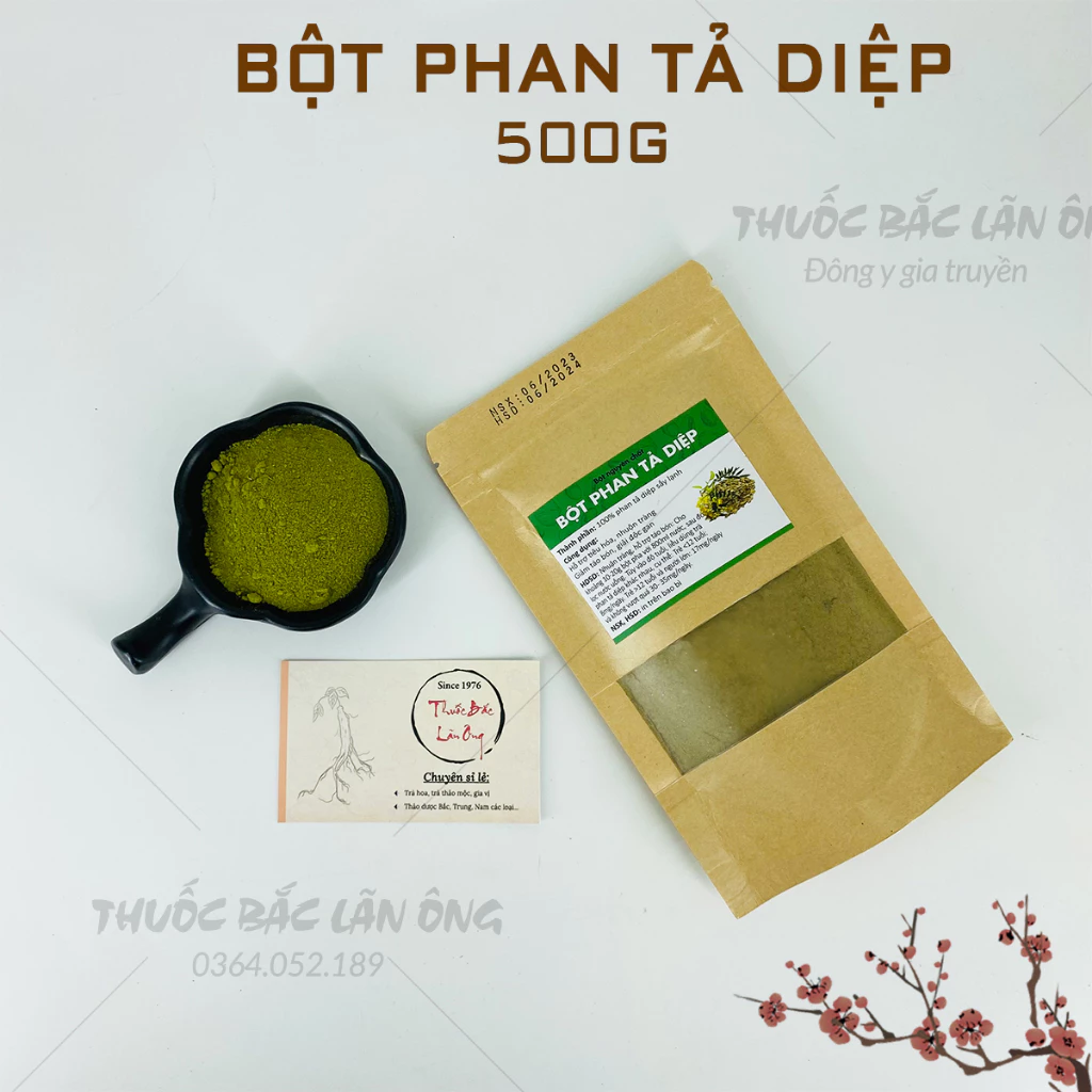 Bột lá phan tả diệp nguyên chất 500g (Hỗ trợ nhuận tràng, táo bón, giảm cân)