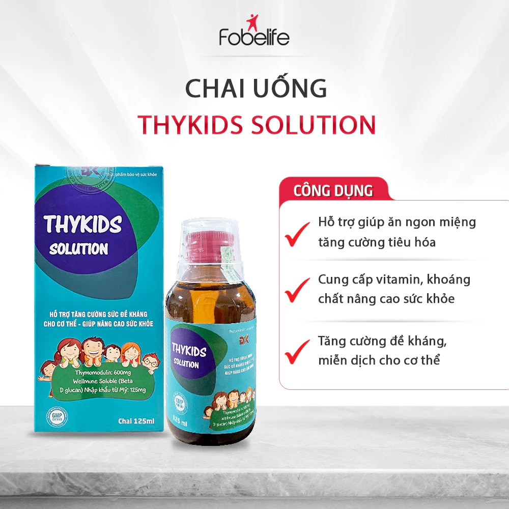 Siro Thykids Fobe Bổ Sung Vitamin Tăng Cường Đề Kháng, Giúp Bé Ăn Ngon