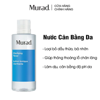 Toner tinh khiết da, dành cho da dầu mụn Murad Clarifying Toner 180ml