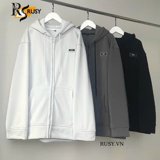 Áo Khoác Nỉ Zip Kéo Unisex Tag WZS , Hoodie Zip Form Rộng Nam Nữ BASIC Ulzzang Unisex Rusy