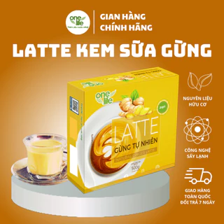 Hộp 25 gói Bột hòa tan uống liền Trà Sữa Gừng Latte ONELIFE thơm ngon béo bùi