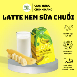 [Mua nhiều giảm giá] Hộp 6 gói Bột Kem Sữa Chuối Latte ONELIFE hòa tan uống liền, thơm ngon, béo bùi