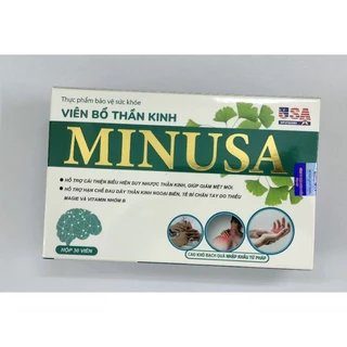 Viên bổ thần kinh MINUSA - tê bì chân tay,đau dây thần kinh ngoại biên ( 30 viên)