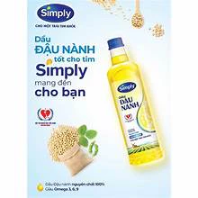 Dầu đậu nành nguyên chất Simply chai 1 lít