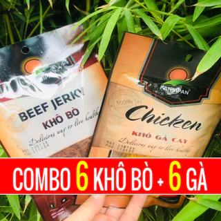 COMBO 12 Gói Mix Vị Khô Gà Khô Bò